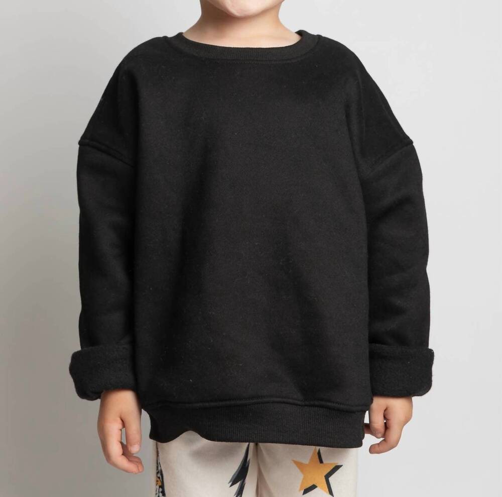 NEW JADE BY JANE kids printed oversized be yourself sweatshirt in black